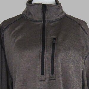 Vintage 1946 Men's Brown Long-Sleeve 1/4-Zip Pullover Sweatshirt Size XL (C2089)